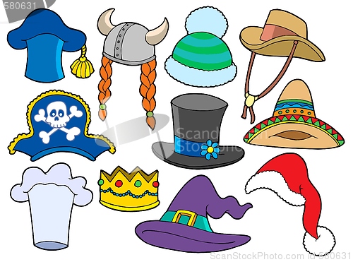 Image of Various hats collection