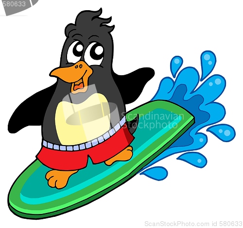 Image of Surfing penguin