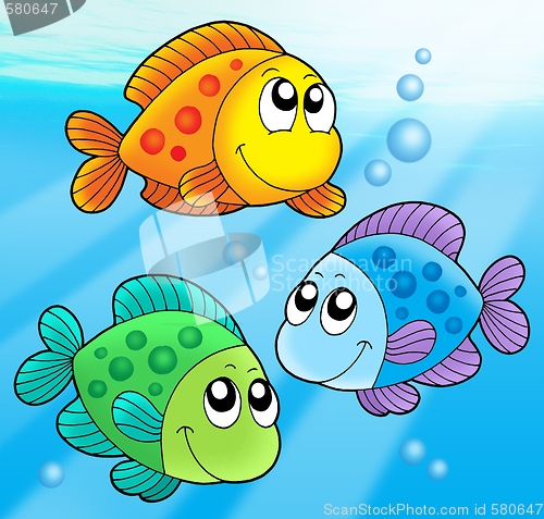 Image of Three cute fishes