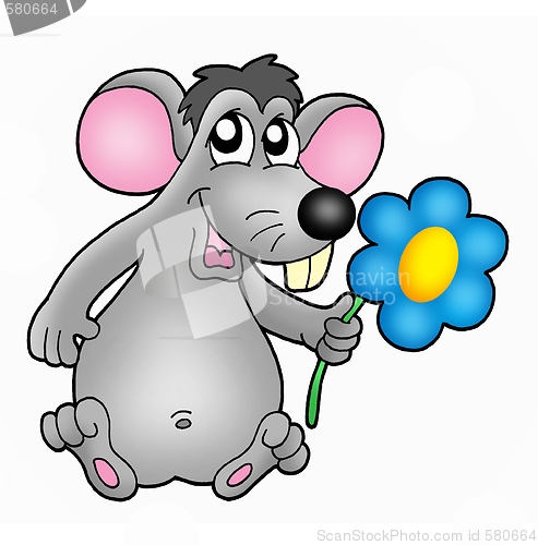 Image of Mouse with flower