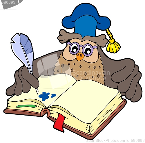 Image of Writing owl teacher