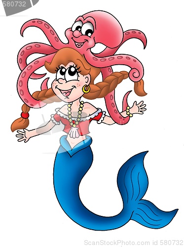 Image of Mermaid with octopus