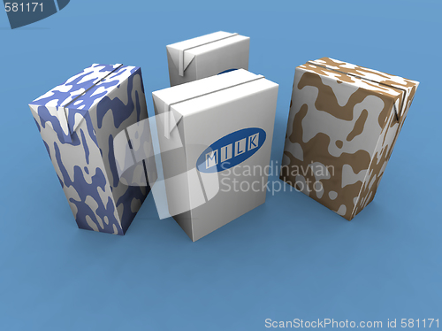 Image of milk packs