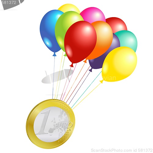Image of Euro flying