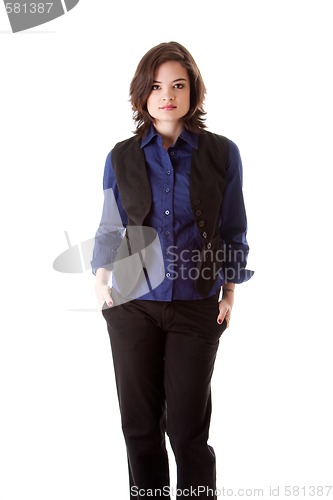 Image of Young business woman standing