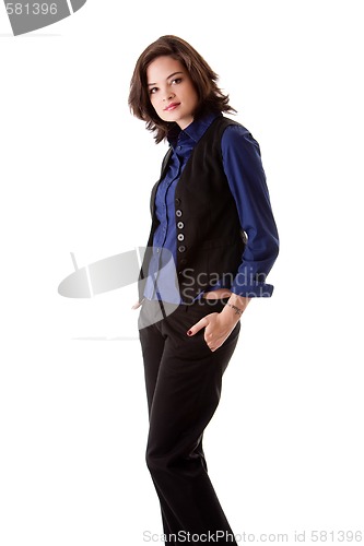 Image of Young business woman standing