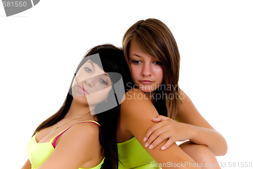 Image of Relaxing teenager girls