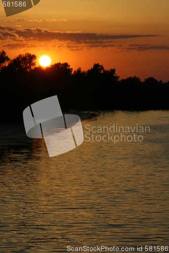 Image of Sun set in Danube Delta