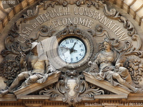 Image of CEC building details - Bucharest