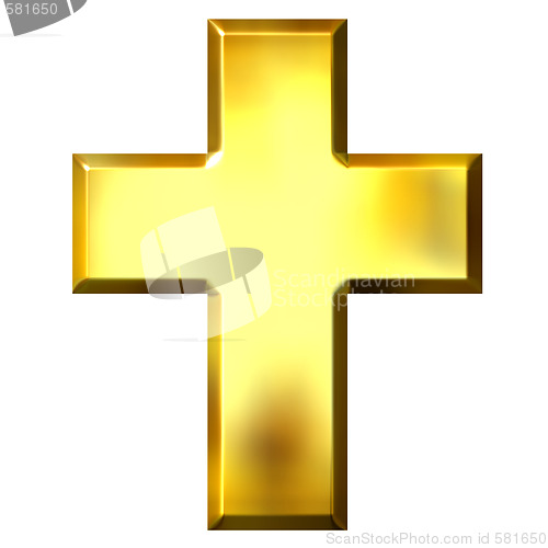 Image of 3D Golden Cross