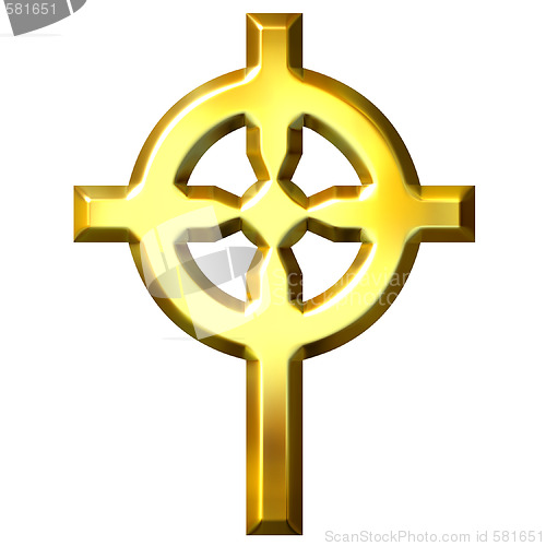 Image of 3D Golden Celtic Cross
