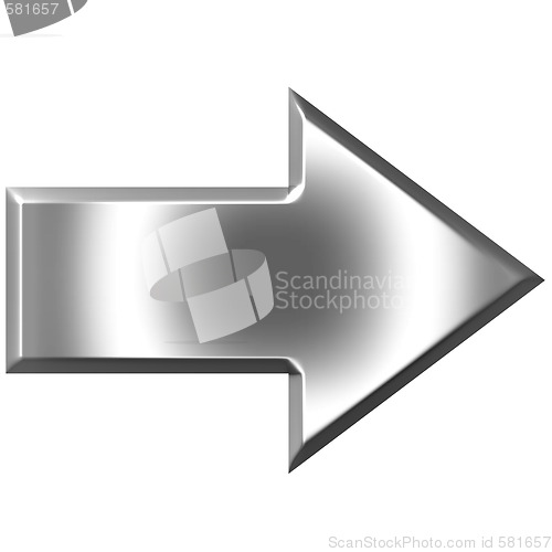 Image of 3D Silver Arrow