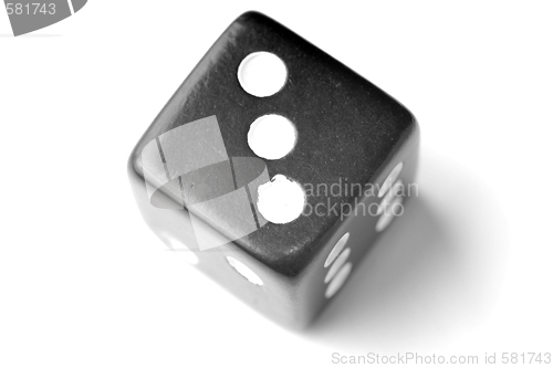 Image of Black Die 3 - Three at top