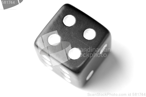 Image of Black Die 4 - Four at top