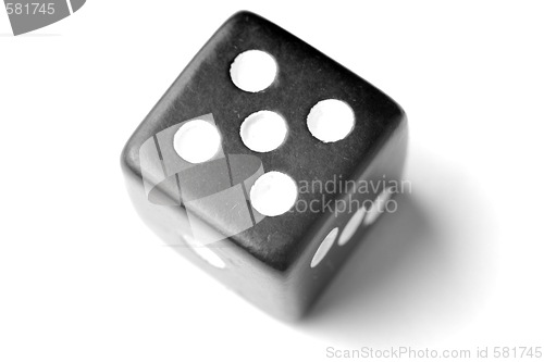 Image of Black Die 5 - Five at top