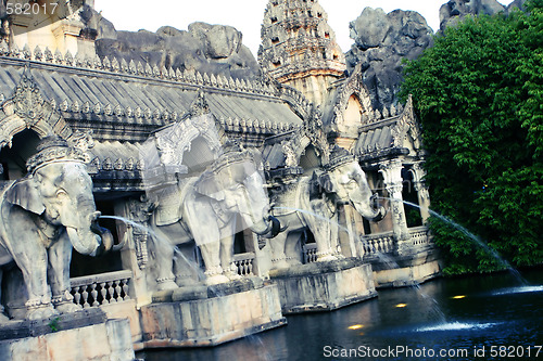 Image of Elephant sculptures