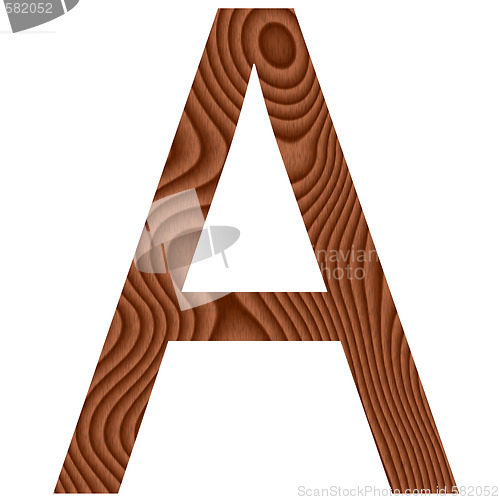 Image of Wooden Letter A