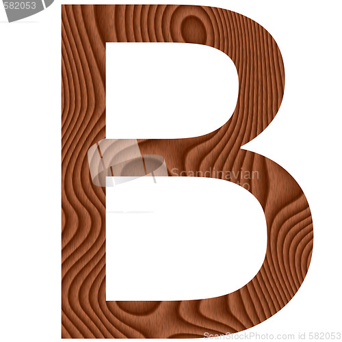 Image of Wooden Letter B