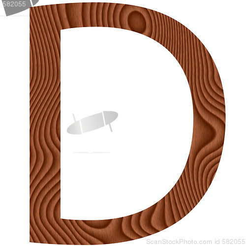 Image of Wooden Letter D