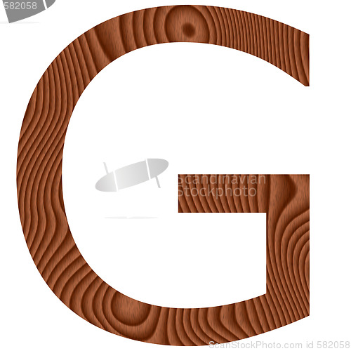 Image of Wooden Letter G