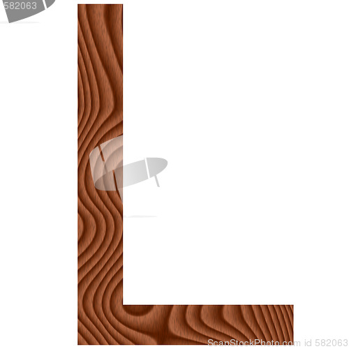 Image of Wooden Letter L