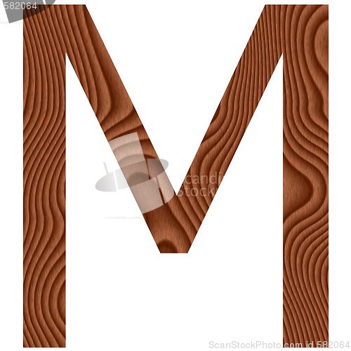 Image of Wooden Letter M