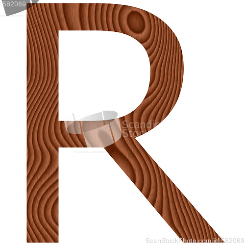 Image of Wooden Letter R