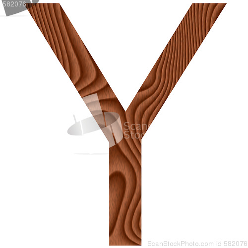 Image of Wooden Letter Y