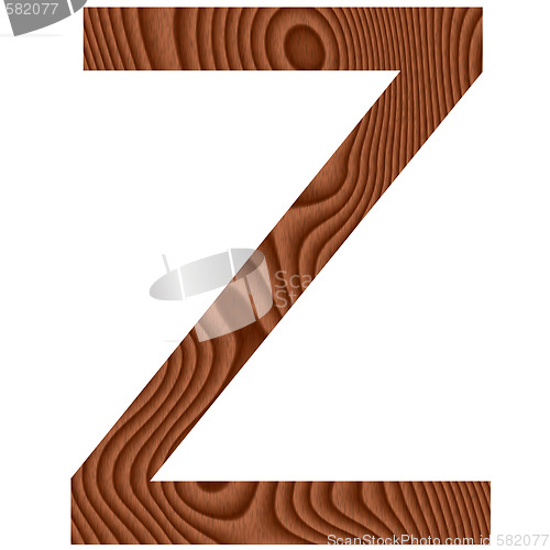 Image of Wooden Letter Z