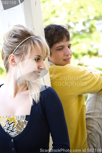 Image of Young caucasian couple in love