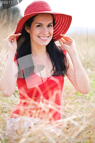 Image of Beautiful summer woman outdoor