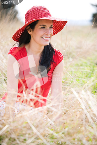 Image of Beautiful summer woman outdoor