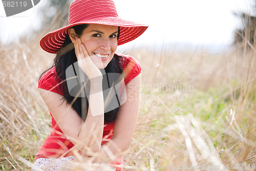 Image of Beautiful summer woman outdoor