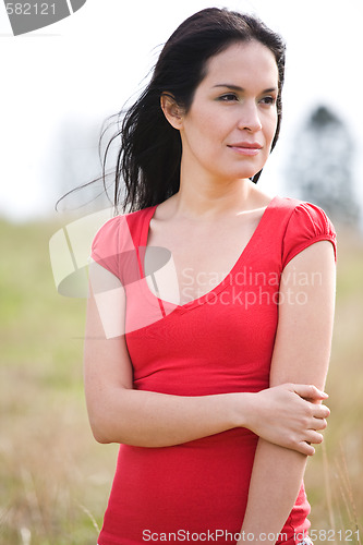 Image of Beautiful summer woman outdoor