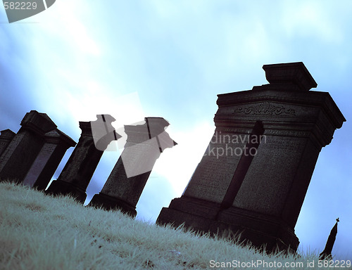 Image of Cemetary in infrared light