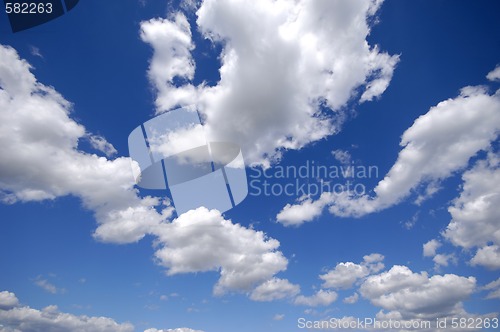Image of White clouds blue sky