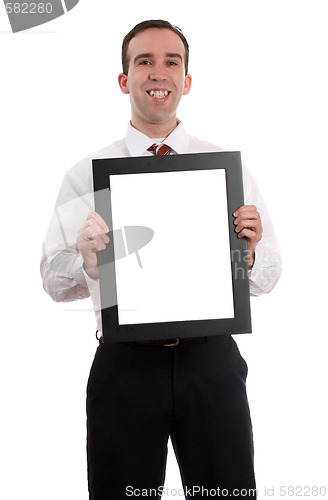 Image of Man Holding Frame