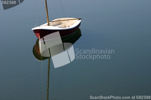 Image of Red and White Boat