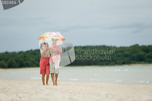 Image of Kids walking on the beach