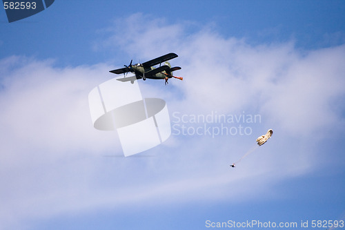 Image of Parachute jumps from the plane