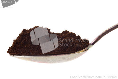 Image of Spoon with ground cofee