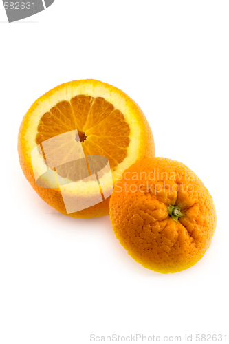 Image of Open orange with bottom isolated