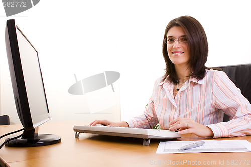 Image of businesswoman at the office