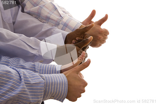 Image of multiracial hands