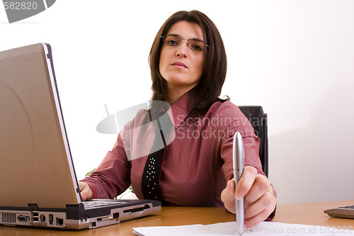Image of businesswoman working