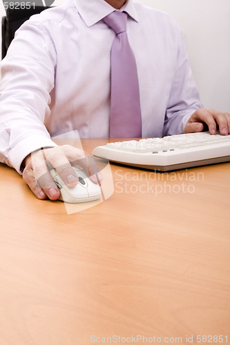 Image of working with the computer