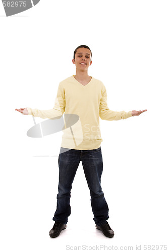Image of Men with open arms