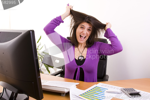 Image of Businesswoman stress