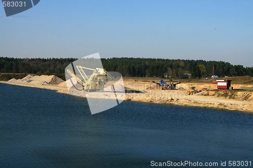 Image of  Open crushed rocks and gravel quarry