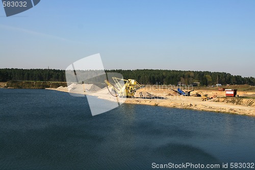 Image of  Open crushed rocks and gravel quarry
